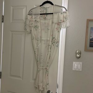 Floral wrapped dress